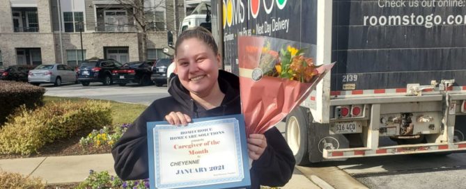 Cheyenne, our caregiver of the month for January 2021