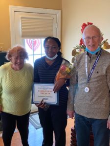 Sandra, our Caregiver of the Year for 2020