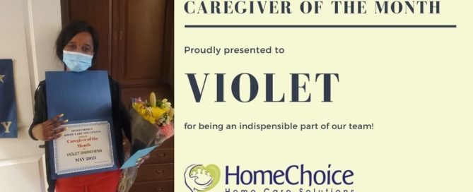 A picture of Violet - Caregiver of the Month