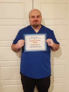 Martin, our caregiver of the month for October 2021.