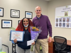 Keisha, our caregiver of the month for November 2021.