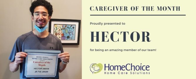 Hector, our caregiver of the month for January 2022.