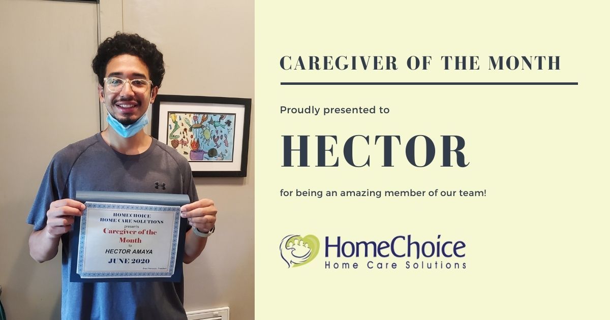 Hector, our caregiver of the month for January 2022.