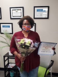 Shamone, our caregiver of the month for February 2022.