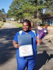 Janina, our caregiver of the month for March 2022.