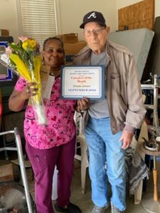 Sheryle, our caregiver of the month for September 2022.