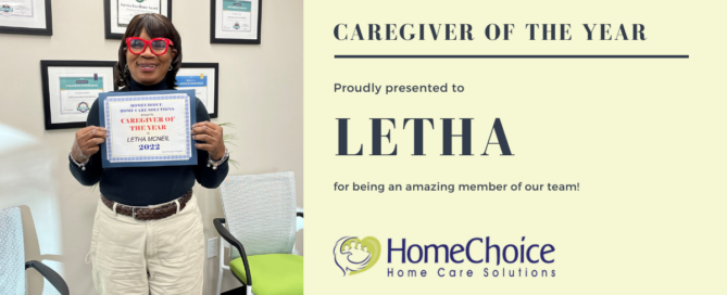 Letha, our Caregiver of the Year 2022.