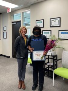 Teresa with our RN Supervisor, Sharon.