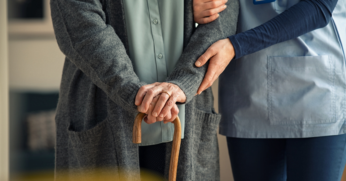 A respite caregiver cares for a senior client so that their loved ones can rest and avoid burnout.