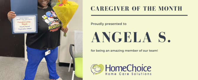 Congratulations to Angela Snead., our Caregiver of the Month for September!