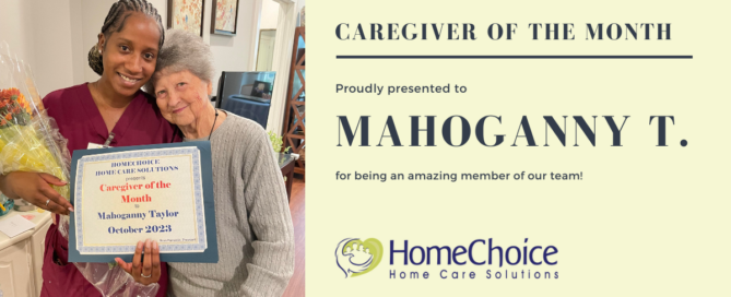Mahoganny T, our Caregiver of the Month for October 2023.