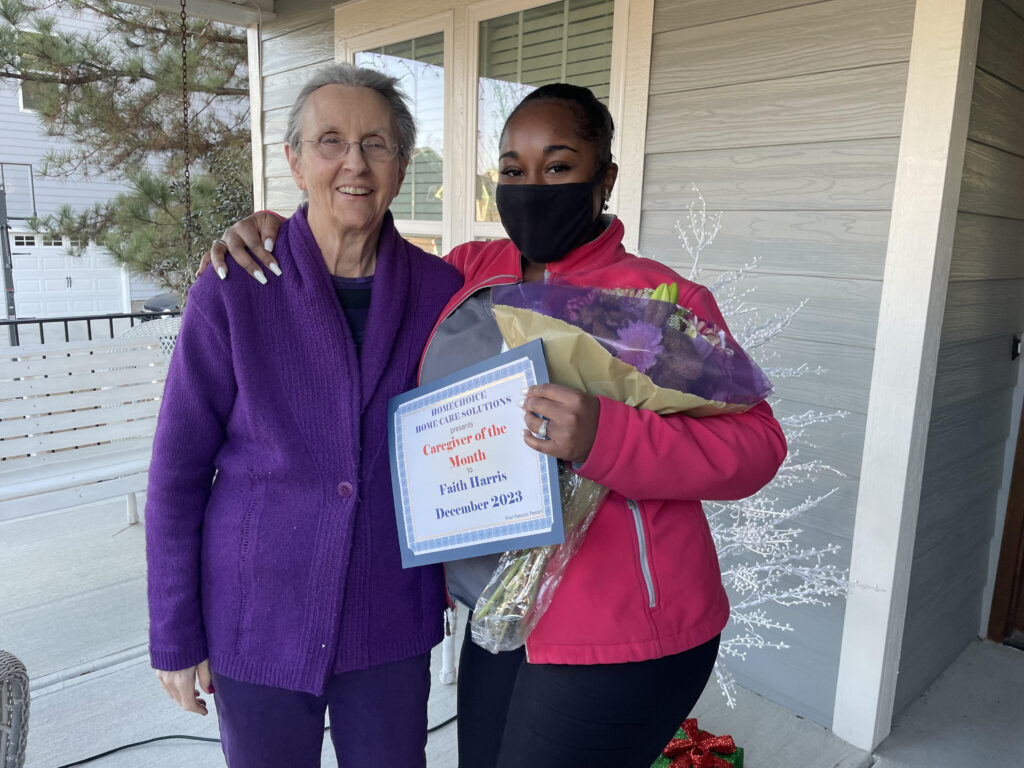 Faith H, our Caregiver of the Month for December 2023.