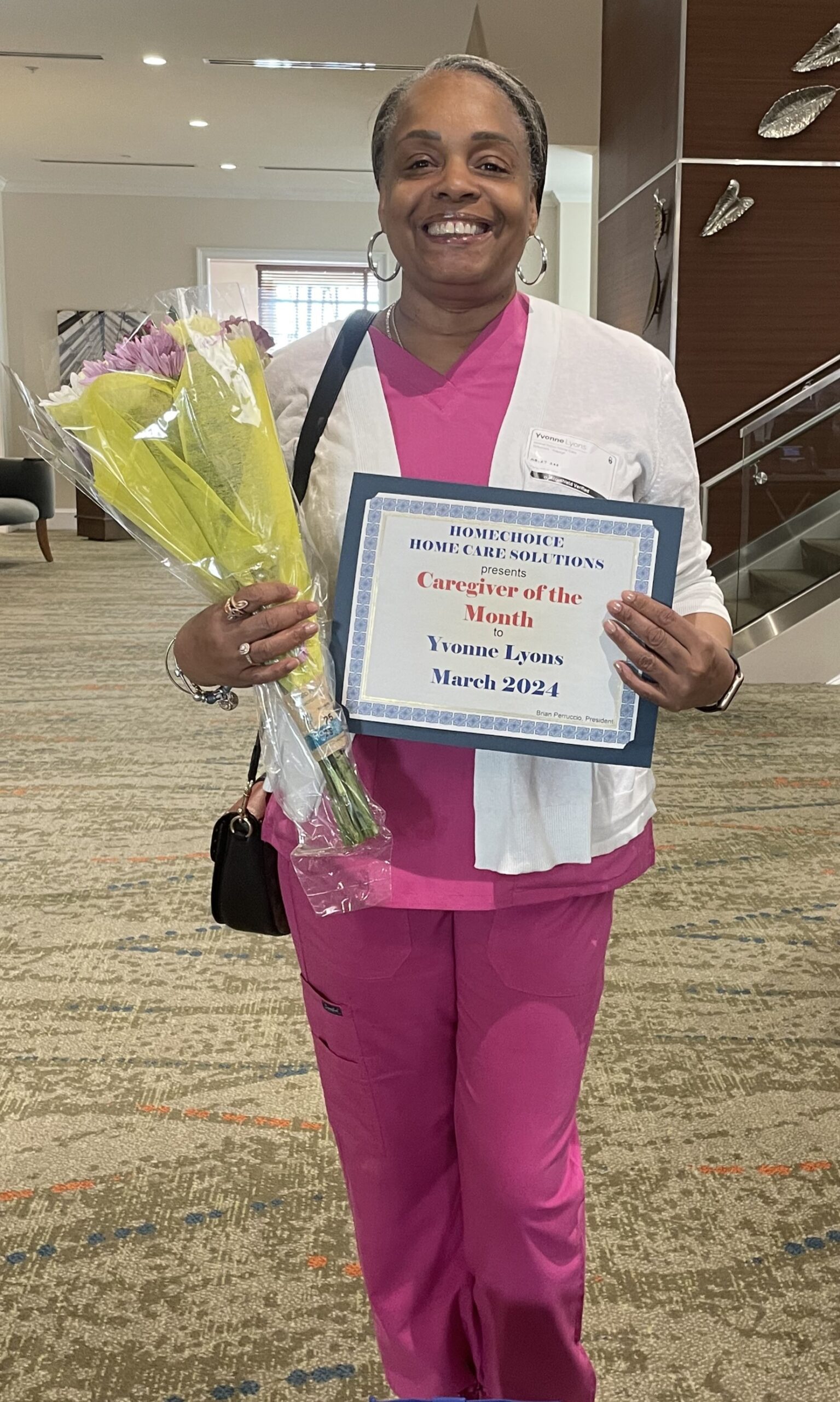 Yvonne, our caregiver of the month for March, 2024.