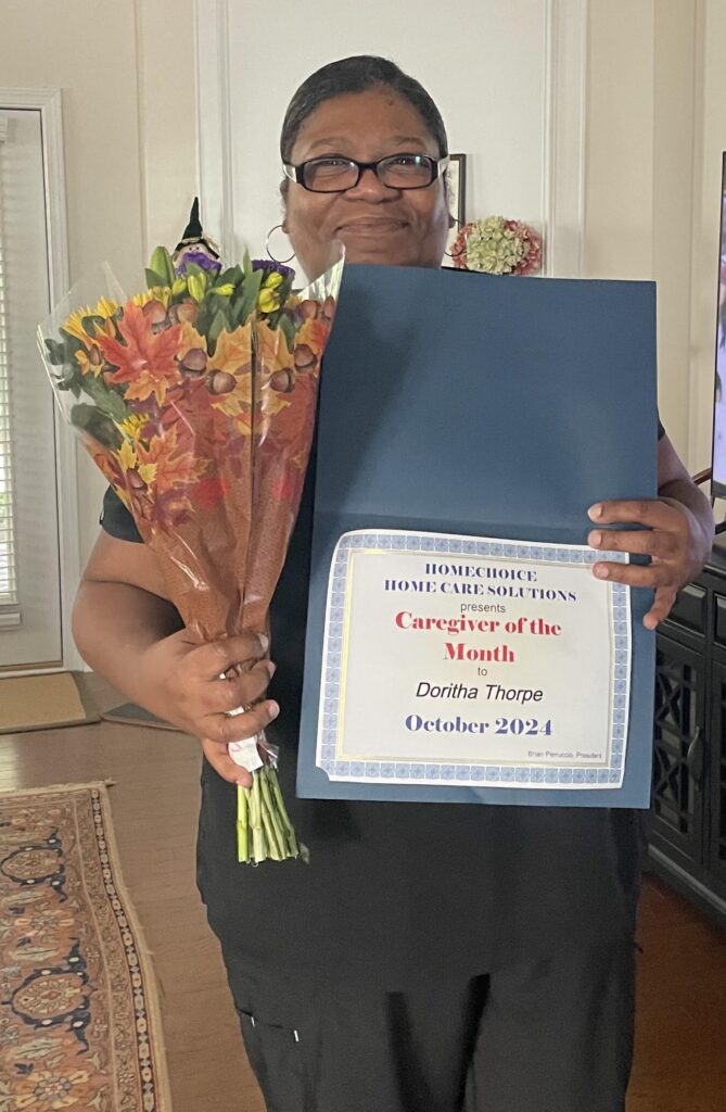 Doritha T, our Caregiver of the Month for Oct 2024.
