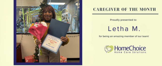 Caregiver of the Month December home care agency Raleigh