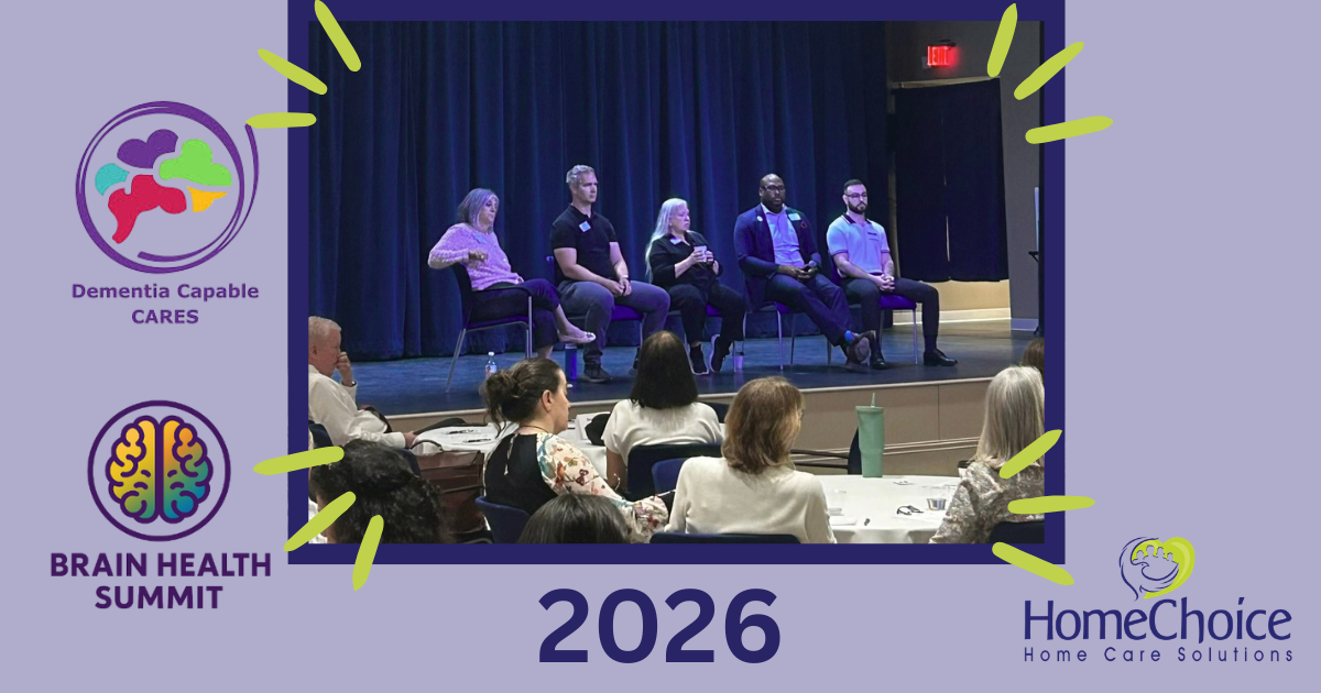 Experts speaking at the Brain Health Summit in Cary, sharing insights on dementia care, brain health, and in-home senior care support.