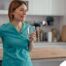 A home care aide in her daily routine.