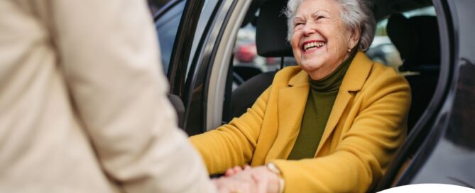 A loved one benefits from senior transportation services.